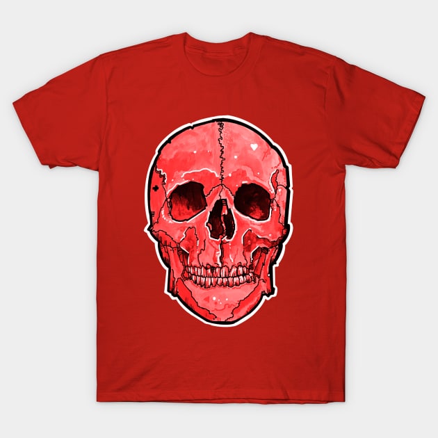 big blood red skull T-Shirt by weilertsen